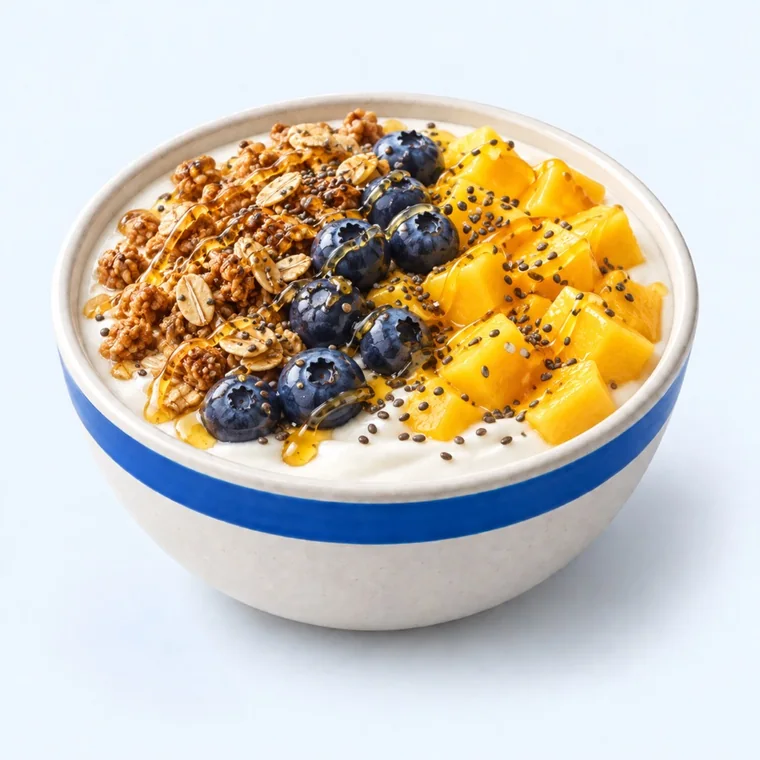 Crunchy Classic: Granola and berries. The one everybody actually makes.