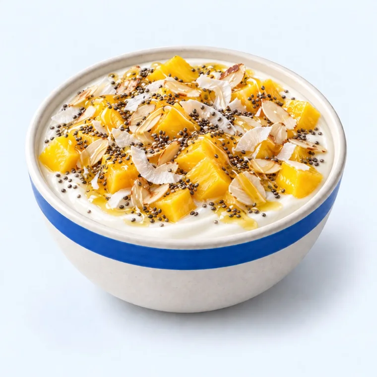 Mango Chia: Two ingredients, ten seconds, no thinking.