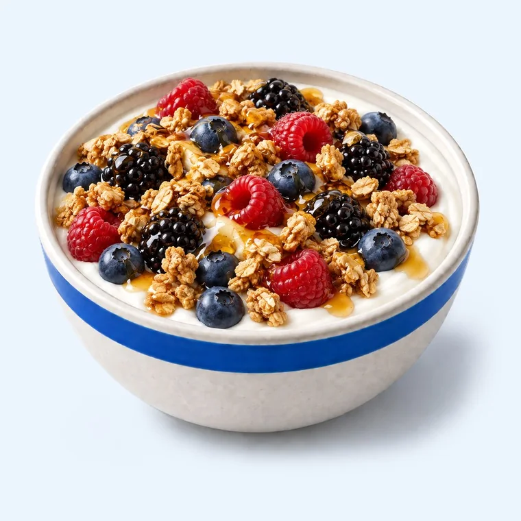 Mixed Berry Granola: Every berry we have, and the crunch to hold them up.