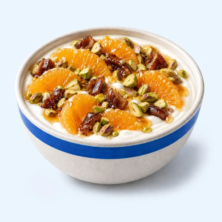 Orange, Date and Pistachio: Sweet, sticky and not at all heavy.