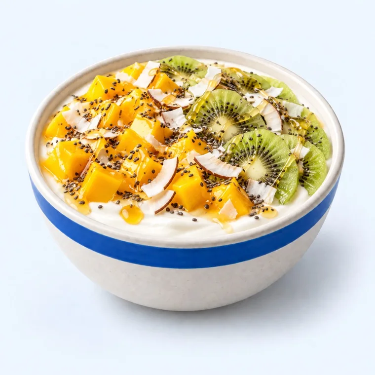 Tropical: Mango and kiwi, for the middle of February.